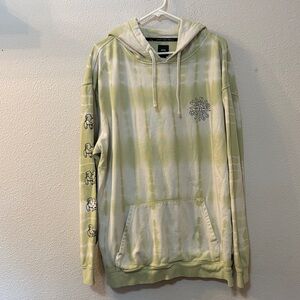 Vans Green Tie-Dye Hoodie with Peace Graphic